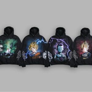 NEW Darc Sport x Dragon Ball Z [Large] SIDE-BY-SIDE HOODIE BOX SET IN BLACK